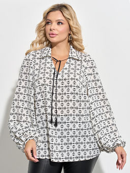 Блузка 0059-27п кремово-белый - Dora фото 6