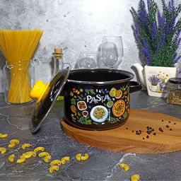 Кастрюля 2,0л цил. черн. Pasta 1RD161M - Стальэмаль фото 9