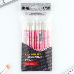 Цена за 10 шт. Ручка шариковая синяя паста 0.5 мм с колпачком Ты прекрасна! пластик