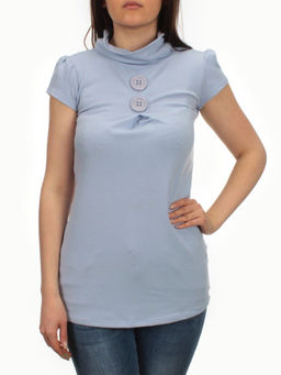 879 LT. BLUE Кофта женская (95% хлопок, 5% эластан)