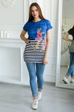 Туника женская из вискозы Гера синий - Амадэль фото 8