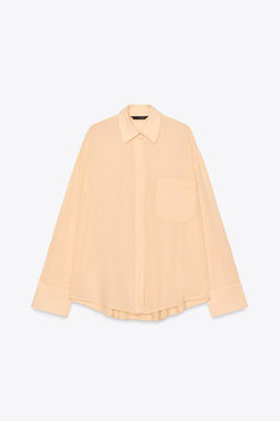 OVERSIZE GAUZE SHIRT - Zara фото 17