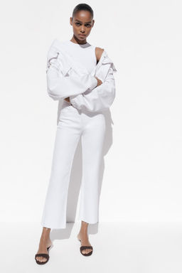 TRF CROPPED FLARE HIGH-WAIST JEANS - Zara фото 20