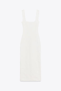 STRETCH SQUARE NECK DRESS - Zara фото 32