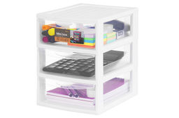 Органайзер 3-х секционный 25*19,5*26 см, белый/прозрачный (модель 596) - Elan gallery фото 8