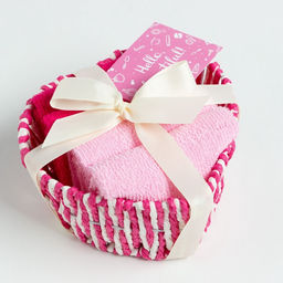 Салфетки махровые декоративные Этель. Сердечко, 4 шт., 30?30 см, хлопок 100%, фуксия