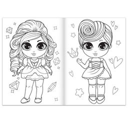 Раскраски для девочек набор Стильные девчонки, 4 шт. по 16 стр., А4