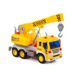 Сити, автомобиль-кран инерционный (со светом и звуком) (жёлтый) (в коробке) - Полесье фото 5