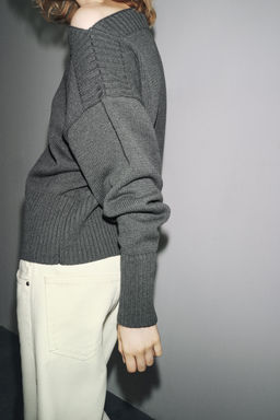 BOAT NECK KNIT SWEATER - Zara фото 2