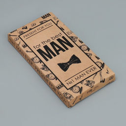 Цена за 5 шт. Коробка для шоколада, кондитерская упаковка For the best man, 17×8.5×1.5 см