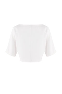 Antrasit Relaxed Kay?k Yaka Yarasa Kol Truvakar Crop Soft Touch Orme Bluz TWOSS26BZ00059 - Trendyolmilla фото 12