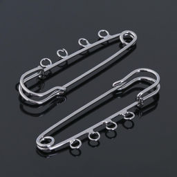 Булавка для подвесок PO-065 №03, (набор 2 шт.) 70×20×7 мм, серебра