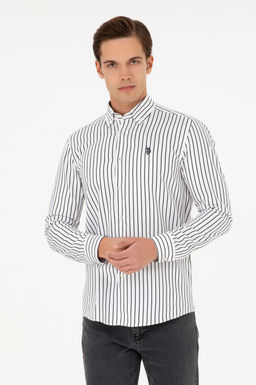 Рубашка U.S. Polo Assn черная из хлопка  фото 8