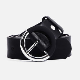 Ремень женский, ширина 3.2 см, винт, пряжка металл, цвет чёрный