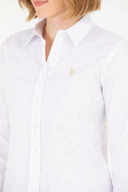 U. S. Polo Assn Женская белая базовая рубашка с длинным рукавом - U.s. polo assn фото 14