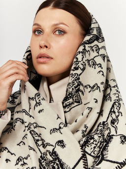 в составе ШЕСТЬ и КАШЕМИР Большой, мягкий, теплый однотонный двусторонний палантин - Tantino фото 4