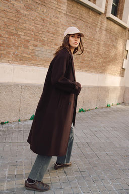 ABRIGO OVERSIZE SOFT / Burgundy - Zara фото 15