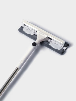 Окномойка бабочка, стальная телескопическая ручка, микрофибра, поворот на 180°, 27×7×114(137) см