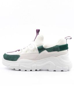 05-DMG08-3 WHITE/GREEN Кроссовки женские (нат.кожа, нат.замша, текстиль сетка) - No name фото 13