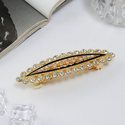 Заколка - автомат для волос «Мона», классик блеск, 9.5 см, золото