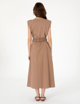 Kahverengi Regular Fit Dokuma Elbise - Pierre cardin фото 4