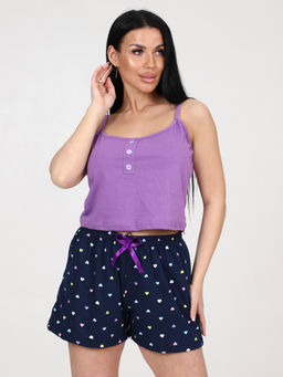 928 ПИЖАМА (шорты) (Фиолетовый/синий) - А-дина фото 2