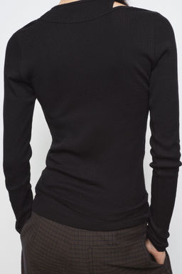 DOUBLE RIBBED T-SHIRT - Zara фото 12