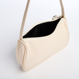 Сумка багет из текстиля, Nazamok, 23*13*5 см, бежевый цвет  фото 10