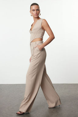 TRENDYOLMILLA Antrasit Bol Paca Dokuma Pantolon TPRAW23PL00016 фото 10