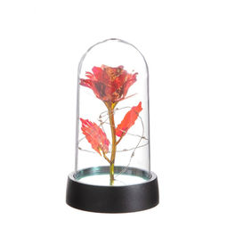 Фигурка световая в колбе RISALUX Цветок, LED-ночник, 3?AG10, красный, 8.5?8.5?15.5 см