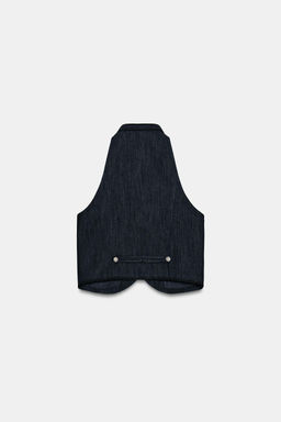 CHALECO HALTER VIVOS CONTRASTE / ?ndigo - Zara фото 9