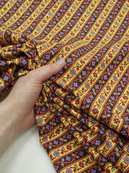 Перкаль Цветущие полоски, ГОСТ, ш.1.5м, хлопок-100%, 125гр/м.кв - Купава фото 8
