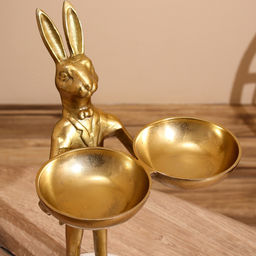 Конфетница двойная Кролик угощает, 19?26?48 см, алюминий - Simaland фото 6