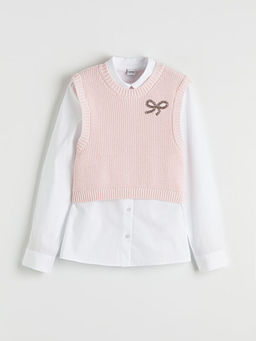 K?z ?ocuk Triko S?veter ve G?mlek