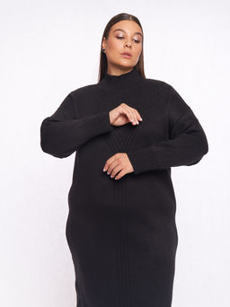 Черное вязаное платье PP91566BLK01 - Артесса фото 10