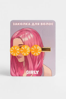 Заколка для волос GIRLY "Juicy orange", orange