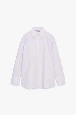 OVERSIZE POPLIN SHIRT WITH BACK TIES - Zara фото 6