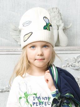 PELICAN, шапка для девочек, Молочный фото 2