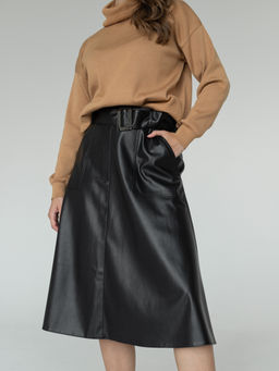 Юбка из экокожи