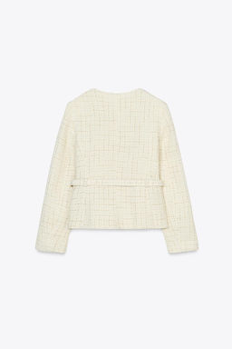 BELTED WOVEN JACKET - Zara фото 6