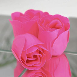 Цена за 2 шт. Мыльные розочки, фуксия, набор 3 шт. - Simaland фото 4
