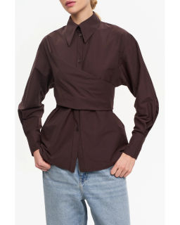 Рубашка THE VERY 2436 горький шоколад  фото 9