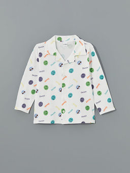 Resort Yaka Bask?l? Erkek ?ocuk G?mlek