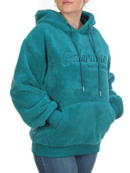 107 TURQUOISE Худи женское Тедди на флисе
