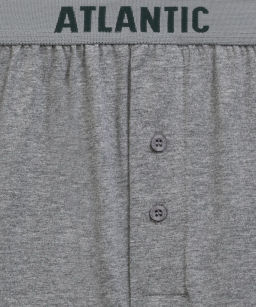 ATLANTIC 2MBX-025 Трусы боксеры Solid - набор 2 шт. черный + серый меланж  фото 6
