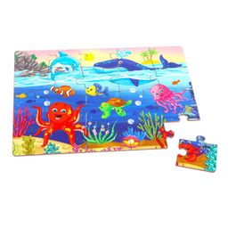 Игровой и обучающий набор Кто живёт в море, пазл + картонная книга - Лесная мастерская фото 10