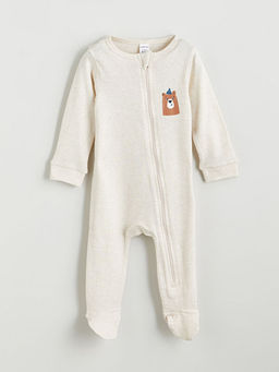 Bask?l? Erkek Bebek Tulum