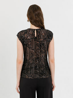 Блузка из сетки с пайетками Новый год