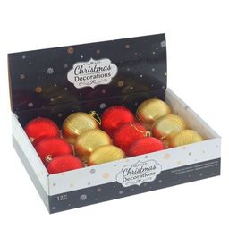 Набор из 12шт Украшение новогоднее "Шар", D 8 см, L35 W27 H8,5 см
