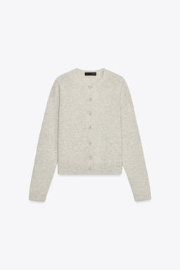 BASIC 100% WOOL KNIT CARDIGAN - Zara фото 8